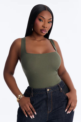 Madison Basic Square Neck Tank Top