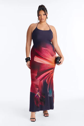 Willa Floral Mesh Maxi Dress