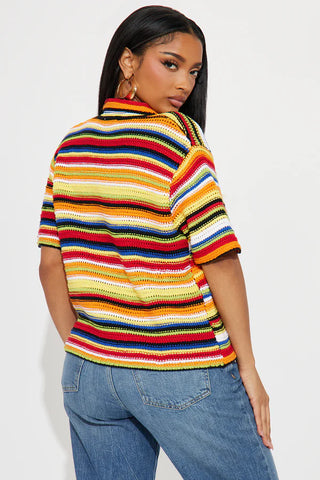 Vivid Dreams Short Sleeve Crochet Cardigan