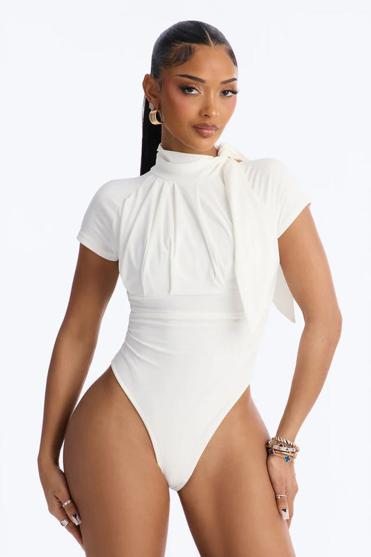 City Dreams Tie Neck Bodysuit