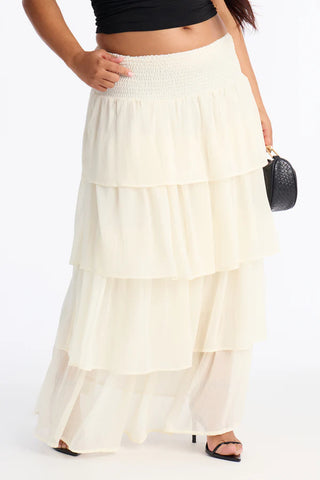 Bohemian Goddess Chiffon Tiered Ruffle Maxi
