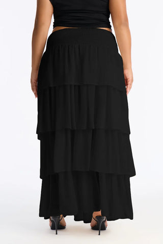 Bohemian Goddess Chiffon Tiered Ruffle Maxi