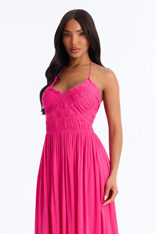 Pretty In Paradise Backless Maxi Dress