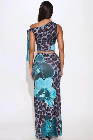 On The Prowl Leopard Skirt Set