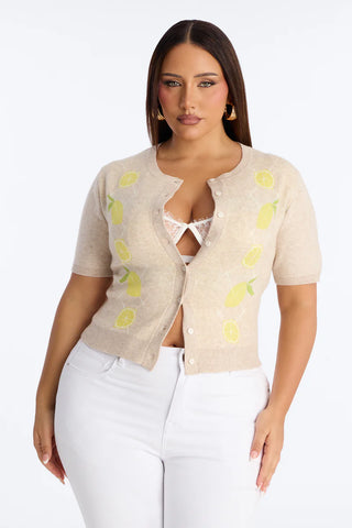 Squeeze The Day Lemon Cardigan