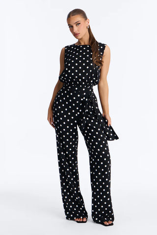 Gemma Polka Dot Wide Leg Pant Set