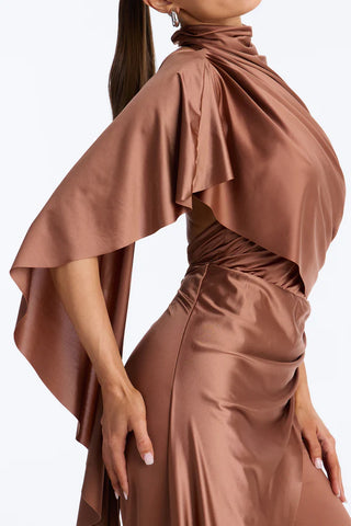 Chic Motives Draped Wide Leg Jumpsuit