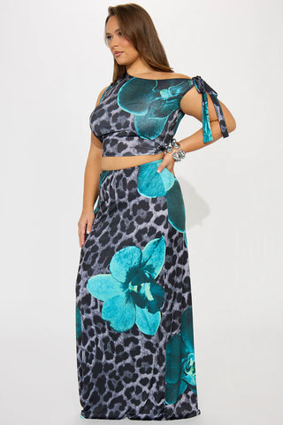 On The Prowl Leopard Skirt Set