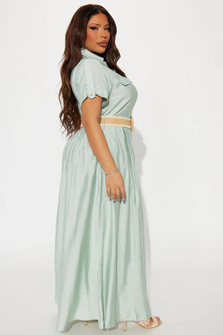 Laurel Linen Maxi Shirt Dress