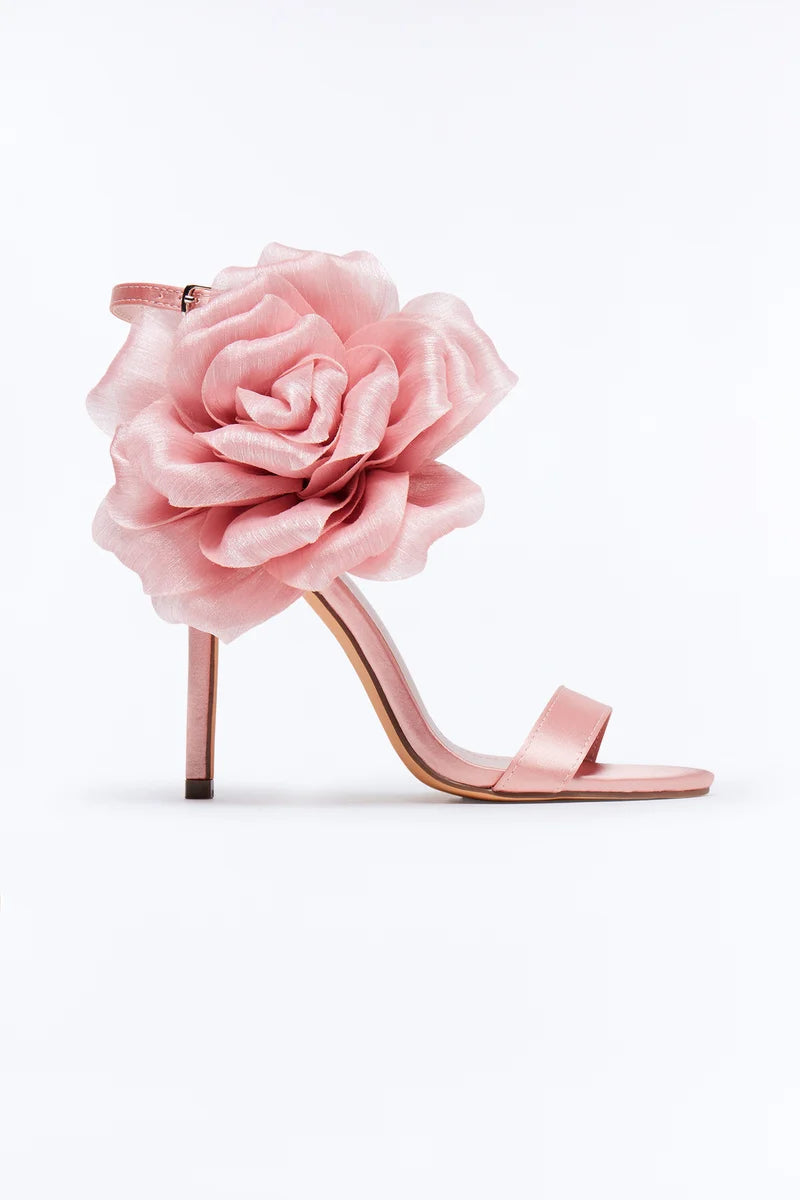 Classy Satin Flower Heels