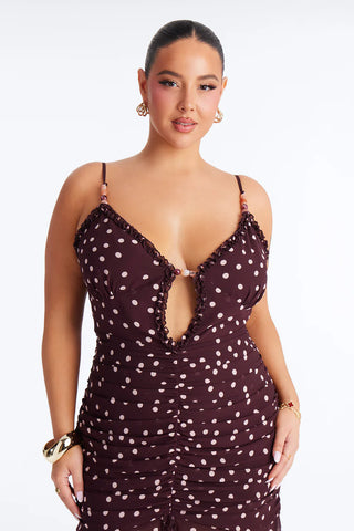 Pippa Polka Dot Chiffon Maxi Dress