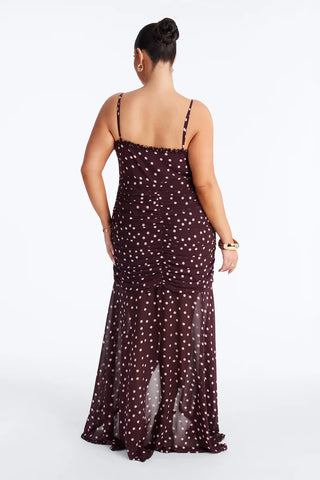 Pippa Polka Dot Chiffon Maxi Dress