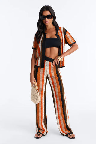 Lisa Crochet Wide Leg Pant Set