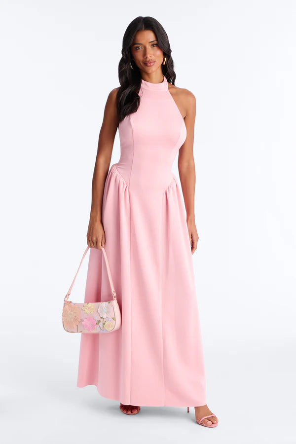 Freya Backless Halter Gown