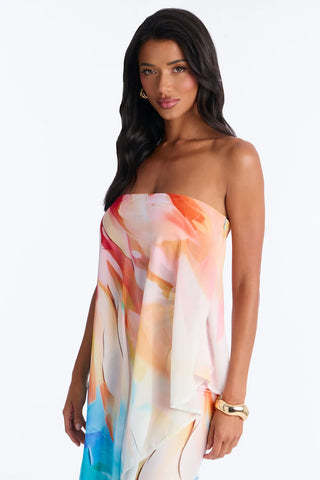 Out In Paradise Strapless Maxi Dress