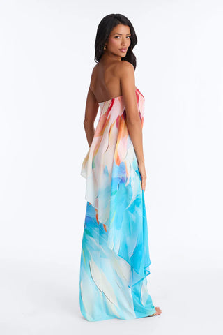 Out In Paradise Strapless Maxi Dress