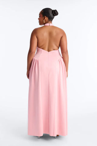Freya Backless Halter Gown