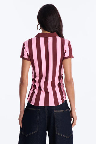 First Pick Striped Short Sleeve Top