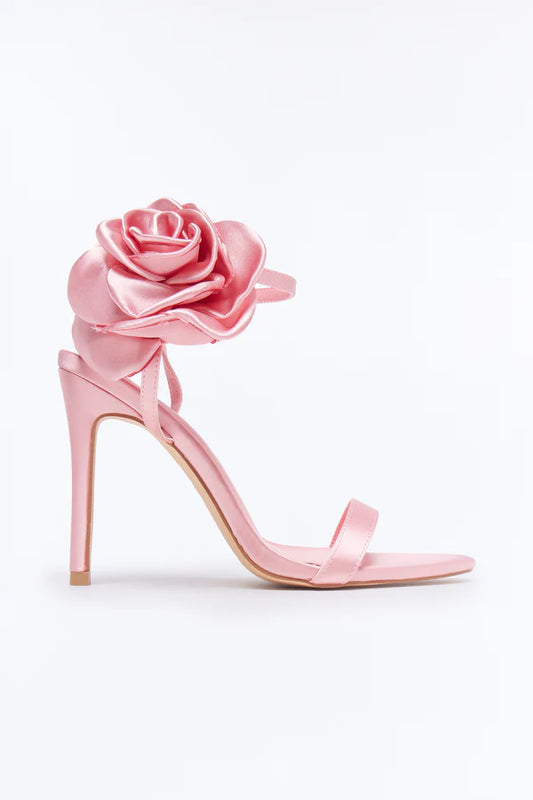 Kesia Satin Flower Stiletto Heels