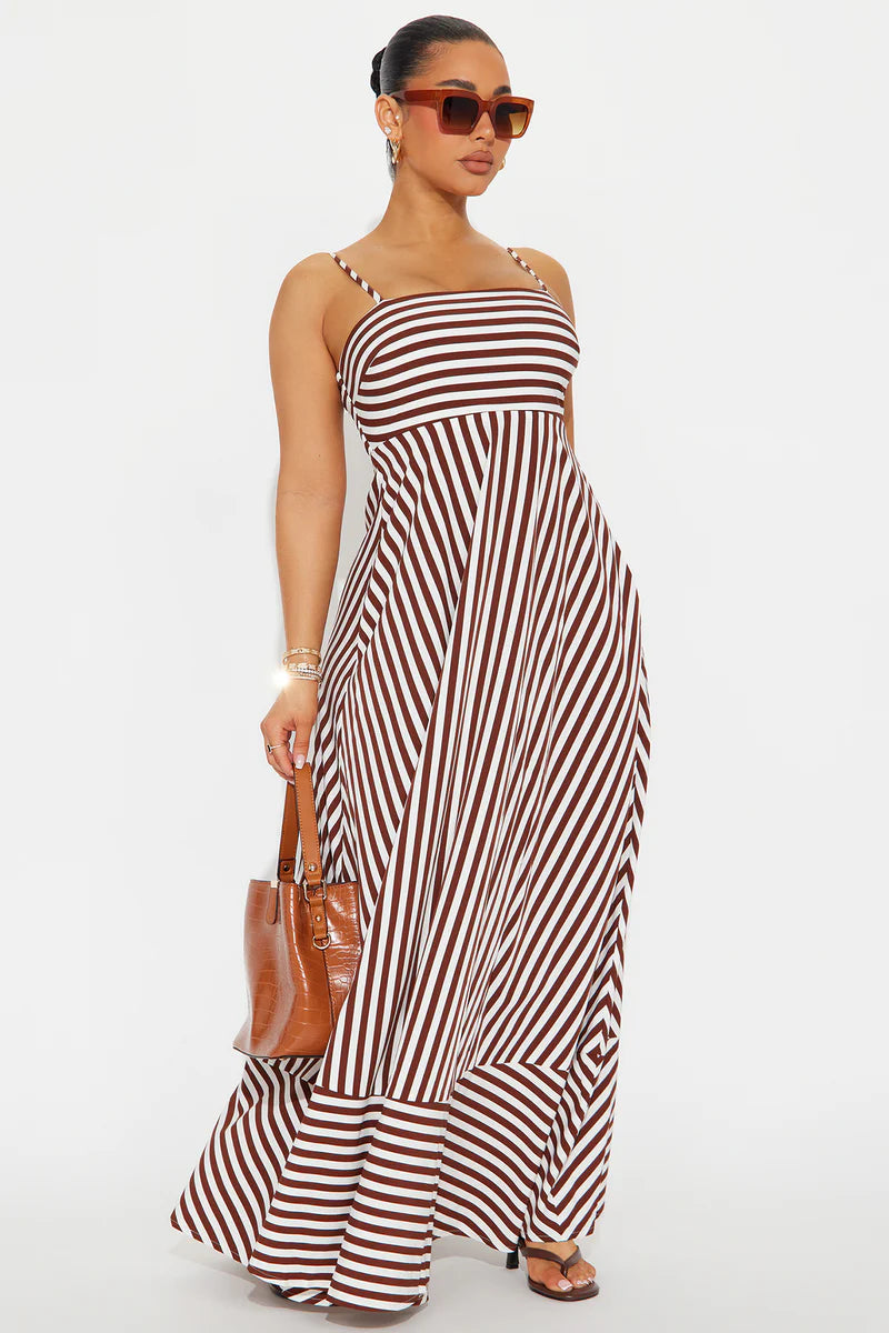 Anne Striped Maxi Dress