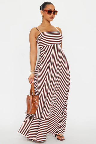 Anne Striped Maxi Dress