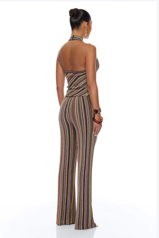 Jadyn Metallic Sweater Pant Set