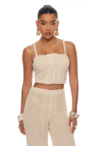 Coastal Vibe Shell Crochet Pant Set