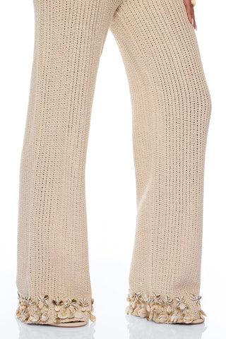 Coastal Vibe Shell Crochet Pant Set