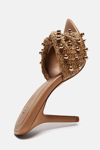 Vibes On Vacation Heeled Mules - Beige