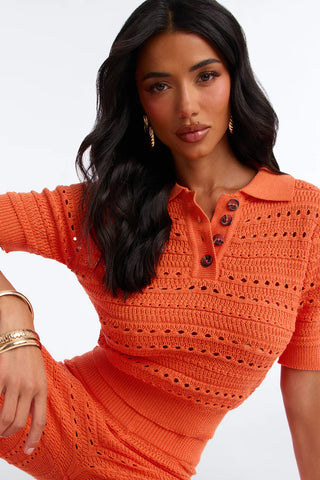 Riley Polo Crochet Pant Set