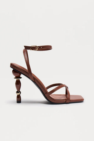 Portugal Heeled Sandals - Chocolate