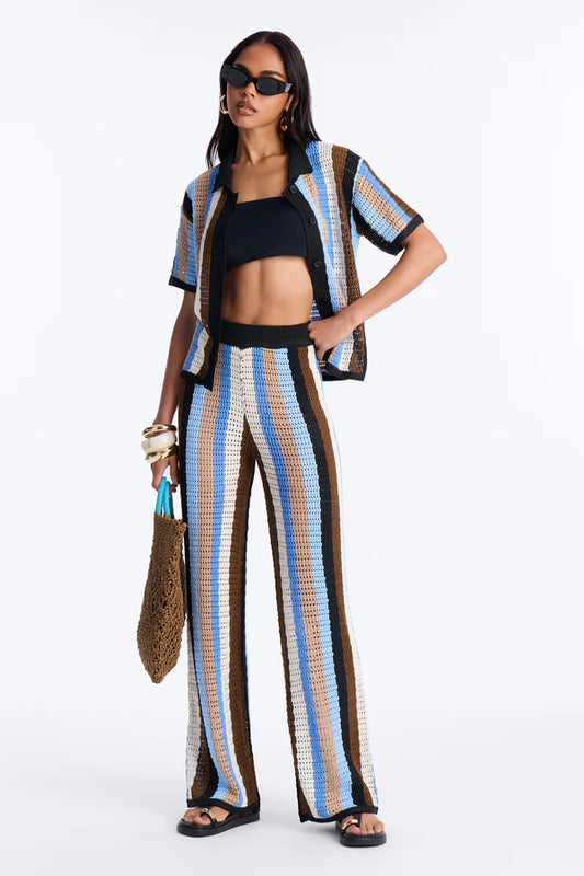 Lisa Crochet Wide Leg Pant Set