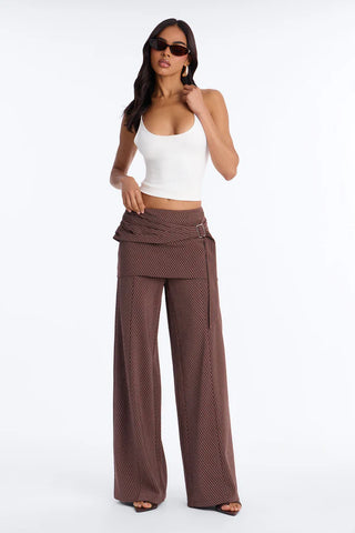 Cummerbund Wrap Waist Skirt Trouser