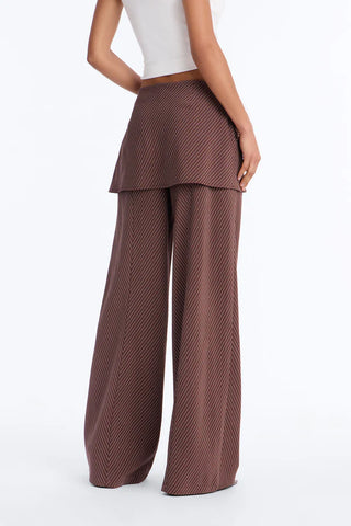 Cummerbund Wrap Waist Skirt Trouser
