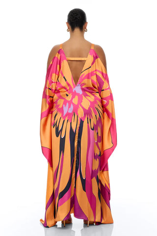 Resort And Repeat Satin Kaftan Dress
