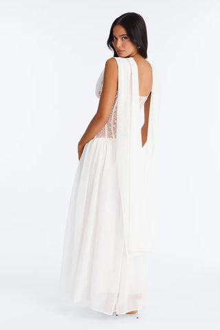 Radiant Aura Embellished Corset Maxi Dress