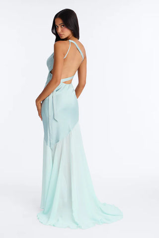Chasey Backless Satin Gown