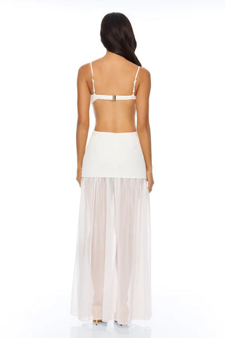 Cherry Blossom Backless Maxi Dress