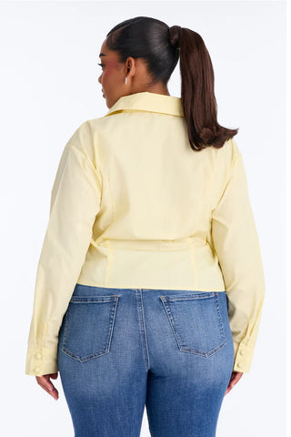 Late For Work Asymmetrical Poplin Shirt