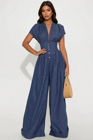 Limitless Denim Jumpsuit - Denim