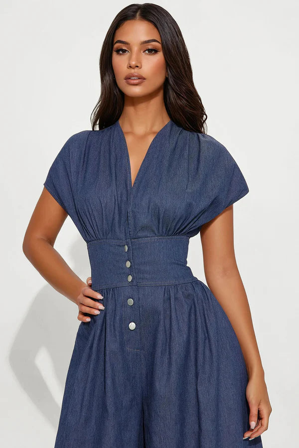 Limitless Denim Jumpsuit - Denim
