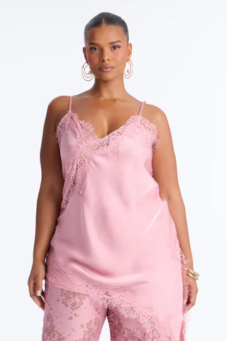 Yasmin Satin Lace Pant Set