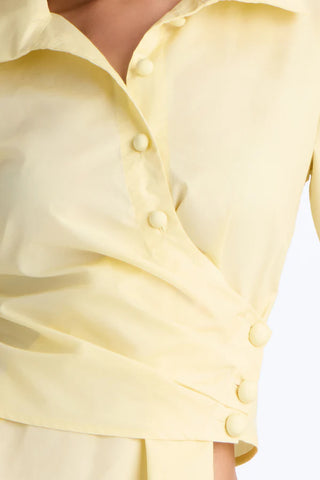 Late For Work Asymmetrical Poplin Shirt