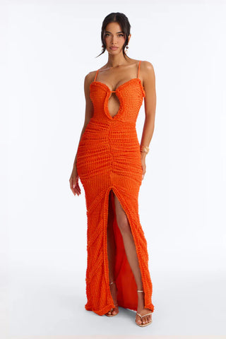 Sunlit Escape Textured Maxi Dress