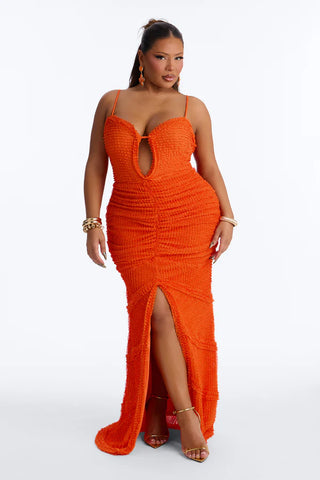 Sunlit Escape Textured Maxi Dress