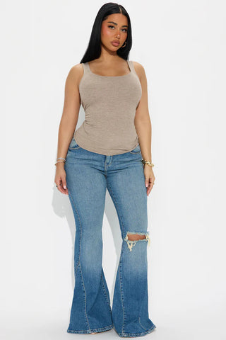 Madison Basic Square Neck Tank Top