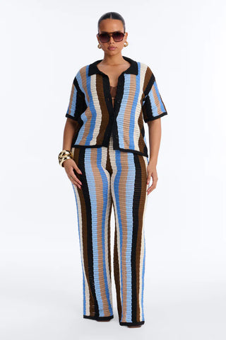 Lisa Crochet Wide Leg Pant Set