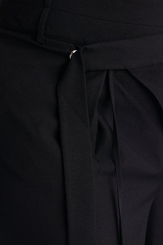 Center of Attention Asymmetrical Waist Wide Leg Trousers