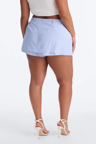 I Mean Business Tie Waist Micro Mini Skort