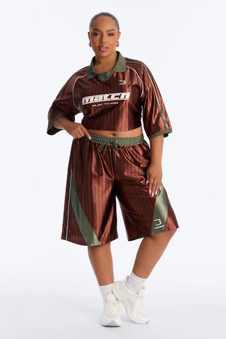 Play To Win Jort Set - Brown/combo